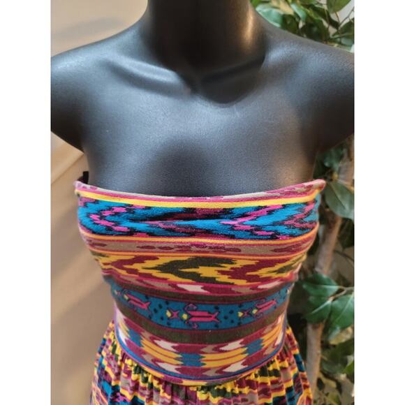 Material Girl Jumpsuit Women's Size Large Multicolor Polyester Off The Shoulder - Picture 13 of 14